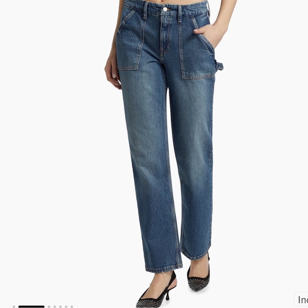 Good American Mid Rise Straight Leg Jean